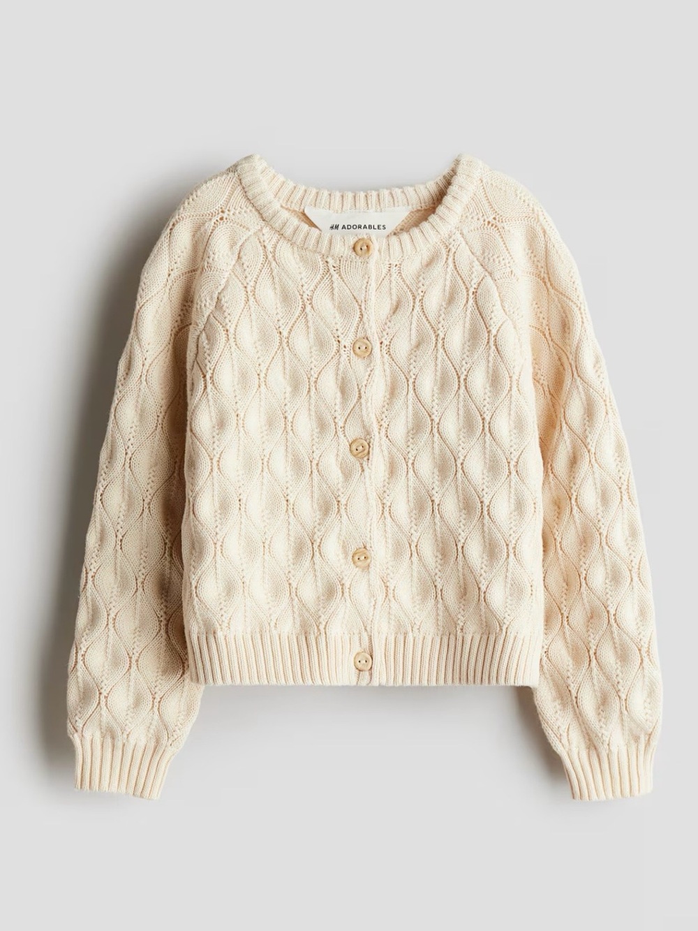 PATTERN-KNIT COTTON CARDIGAN (8-10Y) H&M ADORABLES
